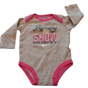 Size 3-6 months baby girls Nike onesie